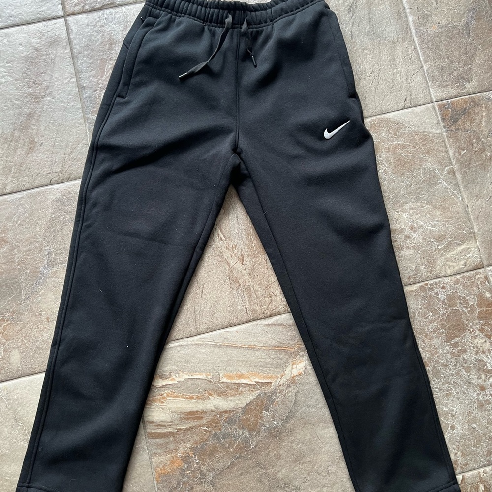Nike Mens Black Sweatpants with White Logo